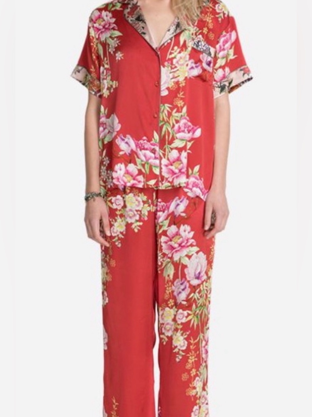 Johnny Was NWT Nailah Silk blend Pajama 3pc Set - Picture 2 of 16